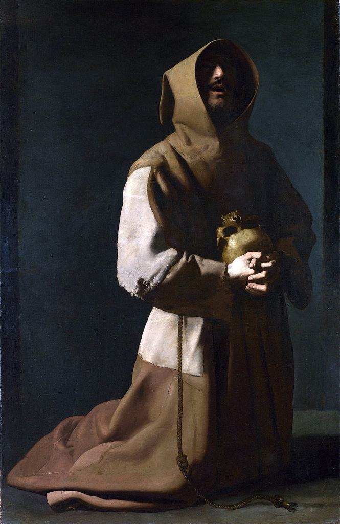 Francisco de Zurbaran 所繪《默想的聖方濟》